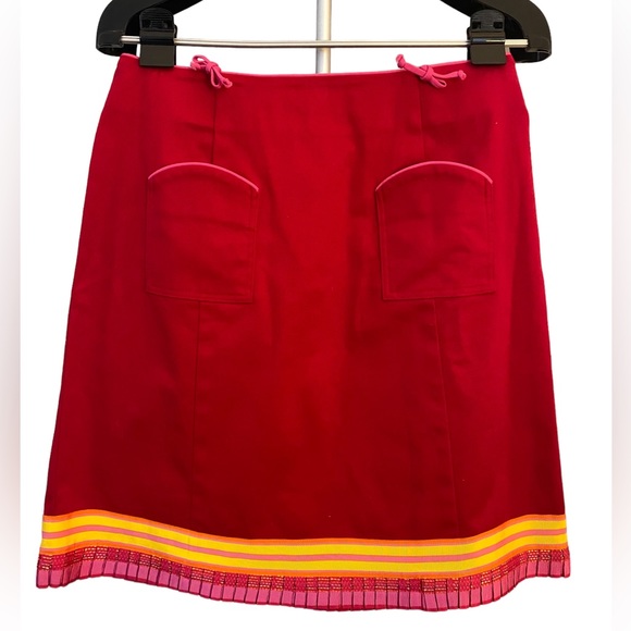 Sara Jane by Sara Campbell Cherry Red A-Line Skirt Size 6 NWT - Picture 1 of 9